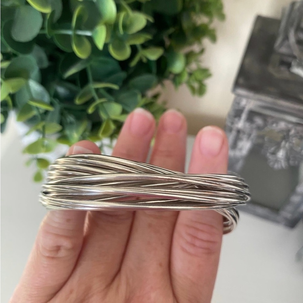 Silpada Silver Bangle Bracelet Set - image 2